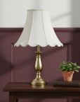 Eggshell Linen Piped Bell Lamp Shade