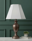 White Linen Piped Empire Lamp Shade