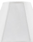 White Linen Piped Empire Lamp Shade