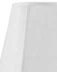 White Linen Piped Empire Lamp Shade