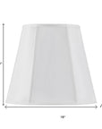 White Linen Piped Empire Lamp Shade
