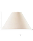 Off White Linen Plain Empire Lamp Shade