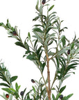 Set Of Two 84" Green Artificial Olive Trees in a Black Pot