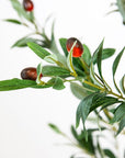 84" Green Olive Artificial Tree in a Black Pot