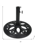 Black Market Umbrella Cast iron Free Standing Adjustable Umbrella Base