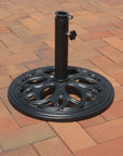 Black Market Umbrella Cast iron Free Standing Adjustable Umbrella Base