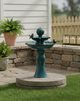 27" Teal Blue Ceramic Birds Garden Hanging Wall or Door Decor