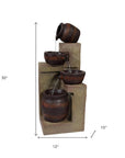 30" Brown Heavy Duty Plastic LED lights Garden Hanging Wall or Door Decor