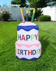 49" White Polyester Birthday LED lights Garden Hanging Wall or Door Decor
