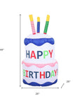 49" White Polyester Birthday LED lights Garden Hanging Wall or Door Decor