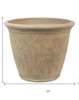 20" X 24" Beige Heavy Duty Plastic Round Pot Planter