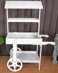 49" White Solid Wood Garden Hanging Wall or Door Decor