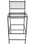 29" Black Steel Outdoor Bar Height Chair