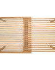 60" Natural Solid Wood Extendable Outdoor Dining Table