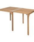 60" Natural Solid Wood Extendable Outdoor Dining Table