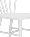 White Aluminum Windsor Back Dining Side Chair