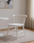 White Aluminum Windsor Back Dining Side Chair
