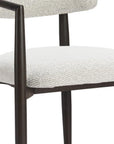 22" White Aluminum Outdoor Dining Chair
