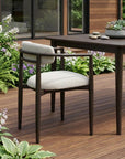 22" White Aluminum Outdoor Dining Chair