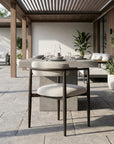 22" White Aluminum Outdoor Dining Chair