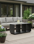 36" Charcoal Aluminum Outdoor Coffee Table