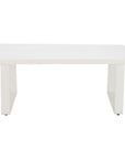 43" White Aluminum Outdoor Coffee Table