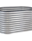 32" X 63" Silver Metal Oval Raised Garden Bed