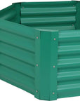 16" X 41" Green Steel Hexagon Planter Box