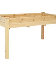 49" X 25" Natural Rectangular Raised Garden Bed