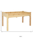 49" X 25" Natural Rectangular Raised Garden Bed