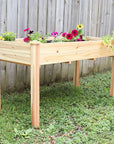 49" X 25" Natural Rectangular Raised Garden Bed