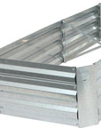 12" X 60" Silver Steel L Shape Raised Garden Bed