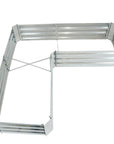 12" X 60" Silver Steel L Shape Raised Garden Bed