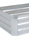 12" X 48" Silver Metal Rectangular Raised Garden Bed