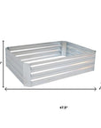 12" X 48" Silver Steel Rectangular Raised Garden Bed