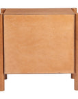 22" Walnut Solid Wood Two Drawer Nightstand