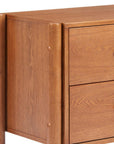 22" Walnut Solid Wood Two Drawer Nightstand