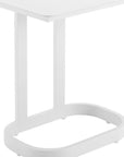 22" White Aluminum Outdoor Side Table