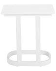 22" White Aluminum Outdoor Side Table