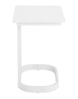 22" White Aluminum Outdoor Side Table