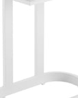 22" White Aluminum Outdoor Side Table