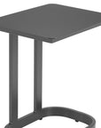 22" Black Aluminum Outdoor Side Table