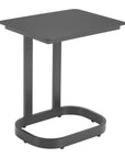 22" Black Aluminum Outdoor Side Table