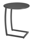 20" Black Aluminum Round Outdoor Side Table
