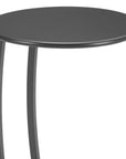 20" Black Aluminum Round Outdoor Side Table