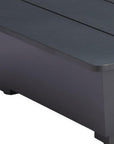 32" Gray Aluminum Square Outdoor Coffee Table