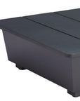 32" Gray Aluminum Square Outdoor Coffee Table
