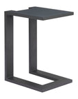 18" Black Aluminum Outdoor Side Table