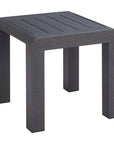 23" Black Aluminum Square Outdoor Side Table