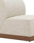 24" Beige Aluminum Outdoor Accent Chair